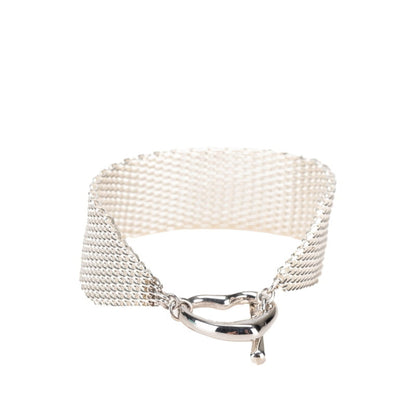 Tiffany & Co. Open Heart Toggle Chain Bracelet/Bangle In 925 Sterling Silver
