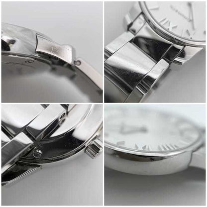 Tiffany Watch Atlas Dome Date White Silver 34875995 F-20644