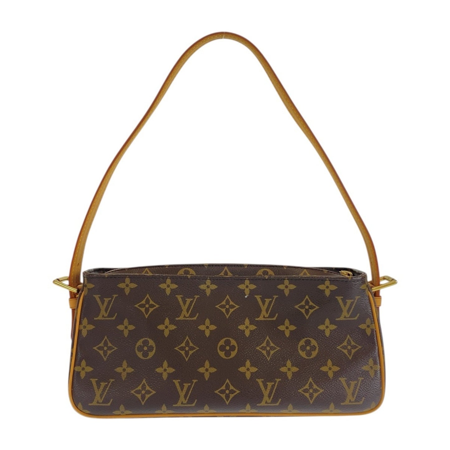 Louis Vuitton Monogram Viva Cite Mm Brown Leather Shoulder Bag With Gold Hardware
