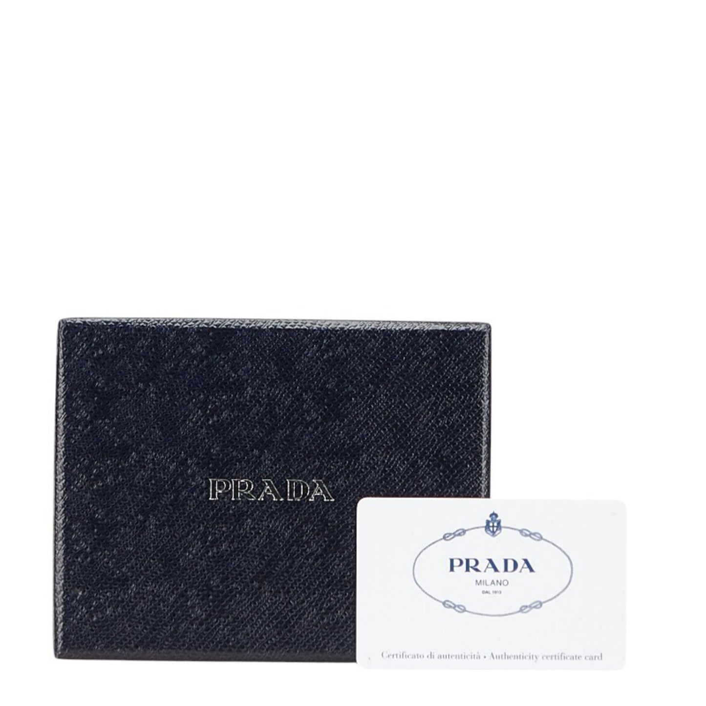 Prada Saffiano Bifold Wallet 1Ml018 Black Leather