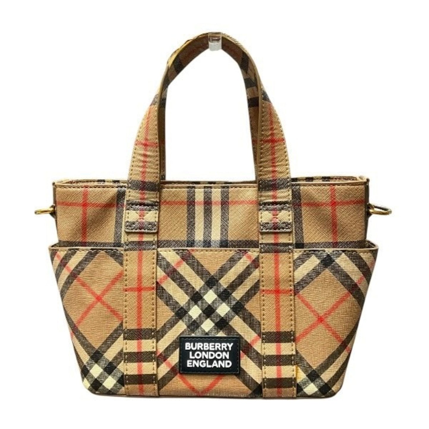 Burberry London Appliqu Check 2-Way Bag