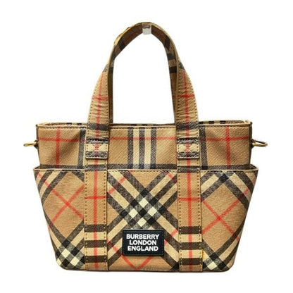 Burberry London Appliqu Check 2-Way Bag