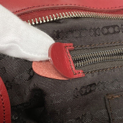 Celine Shoulder Bag Leather Red