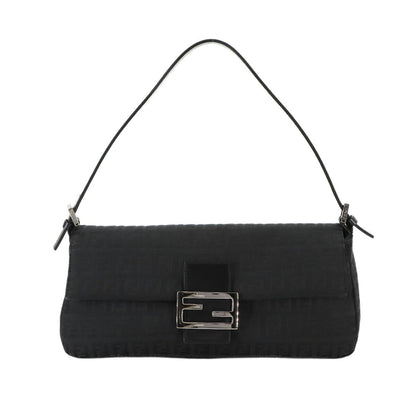Fendi Zucchino Mamma Bucket Shoulder Bag In Black Canvas