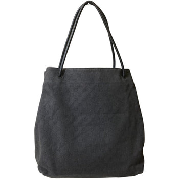 Gucci Gg Canvas Tote Bag With Leather Handles