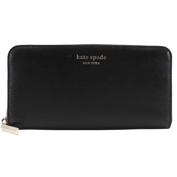 Kate Spade Spencer Round Long Wallet Pwr00281 Leather Black Zip Around
