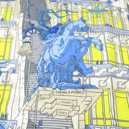 Like New Herms Carr 90 "The Legend Of The Winged Horse" La Legende Du Cheval A Plumes Twill