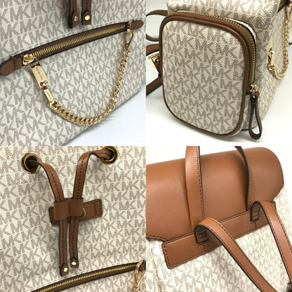 Michael Kors Chain Backpack Brown X Ivory Jet Set Item 35T1Gttb3B Michael Kors