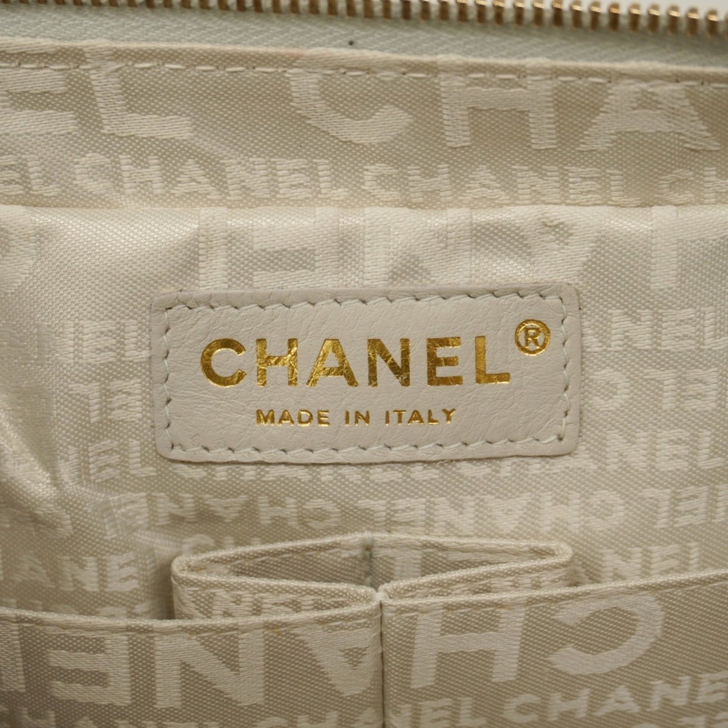 Chanel Shoulder Bag Matelasse W Chain Lambskin Blue Champagne