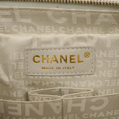 Chanel Shoulder Bag Matelasse W Chain Lambskin Blue Champagne