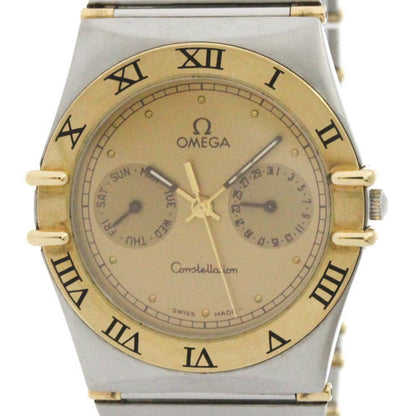 Omega Constellation Day Date 18K Gold Steel Quartz