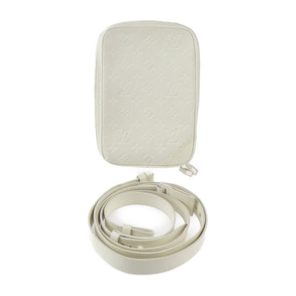 Louis Vuitton Utility Side Bag Monogram Shoulder M53297 Taurillon Leather Off-White Body Pouch