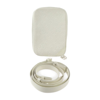 Louis Vuitton Utility Side Bag Monogram Shoulder M53297 Taurillon Leather Off-White Body Pouch