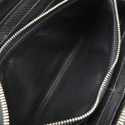 Hermes Azap Long Classic Round Wallet In Black Epsom Leather