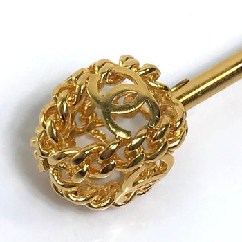 Chanel 98A Coco Mark Chain Ball Vintage Kanzashi Hairpin Metal