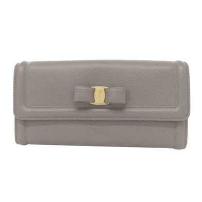 Salvatore Ferragamo Vara Ribbon Long Wallet Leather