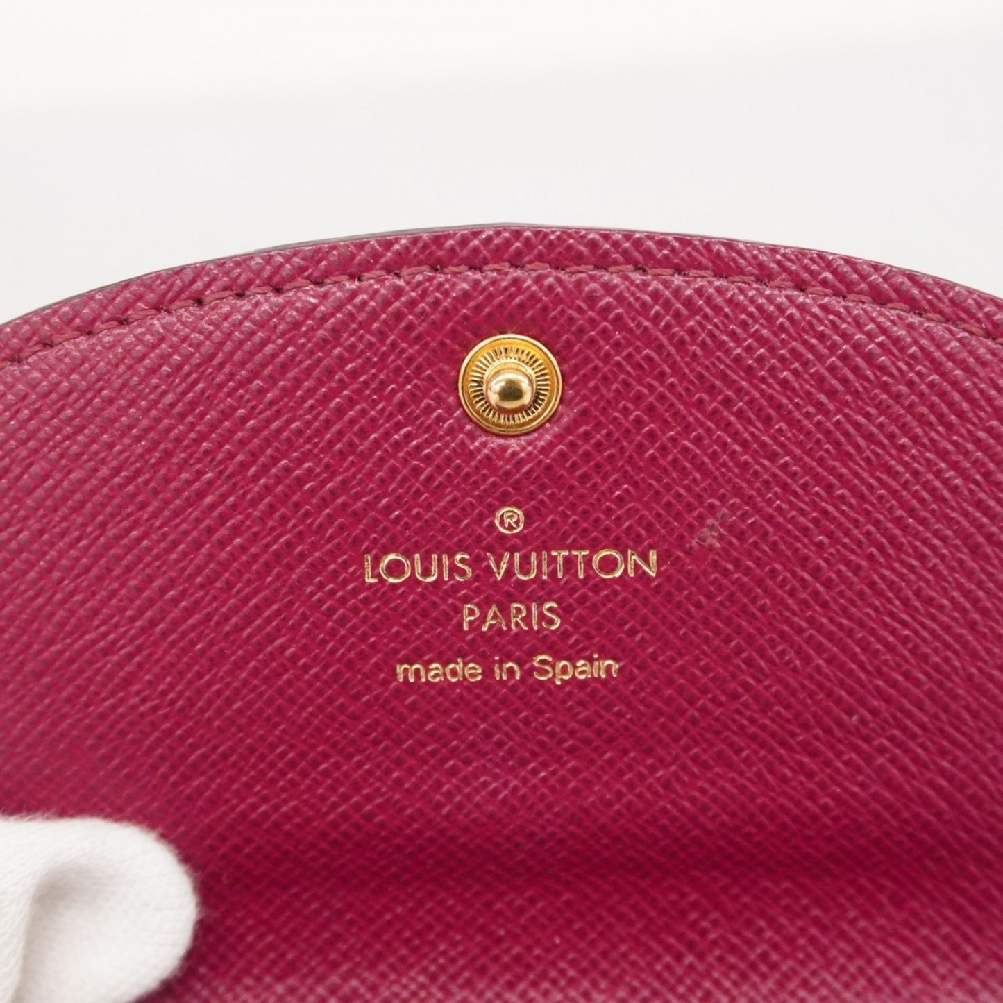 Louis Vuitton Monogram Porte Monnaie Wallet/Coin Case M41939 Brown Fuchsia