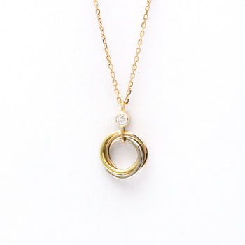 Cartier Baby Trinity 1P Diamond Necklace Pink Gold (18K)