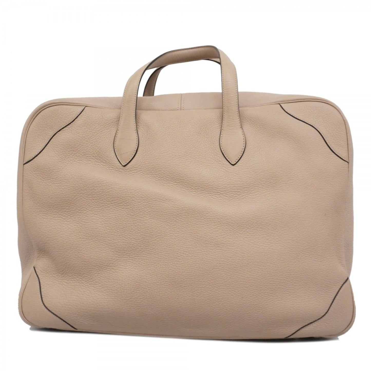 Hermes Herms Victoria 50 Boston Bag In Taurillon Clemence Trench Leather