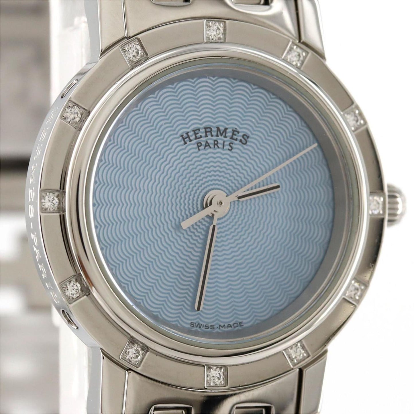 Herms Clipper Nacle 12P Cl4.230 Stainless Steel Quartz Watch