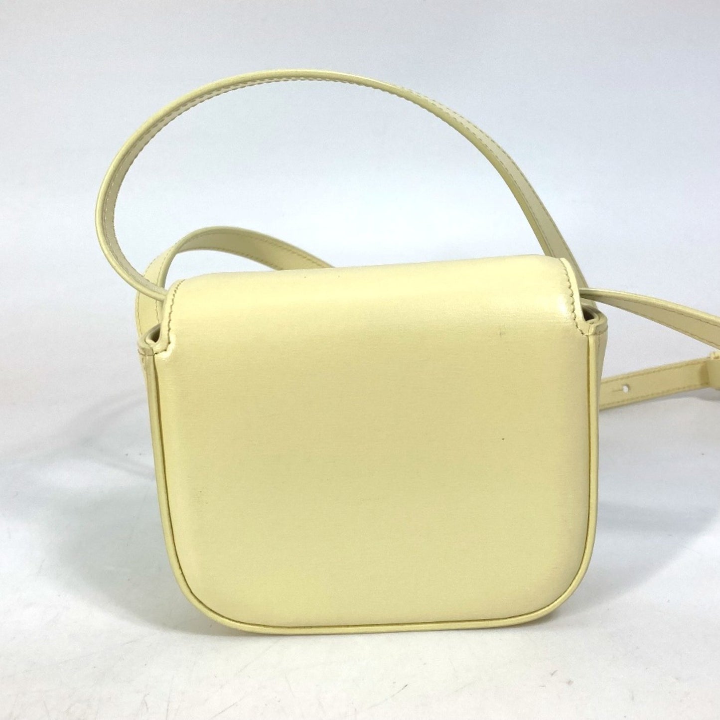 Celine 10I513Dpv.11Oy Shiny Calfskin Micro Bag Pochette Bag Crossbody Shoulder Bag Soft Yellow