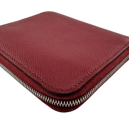 Hermes Azap Silkin Compact Coin Case Wallet Red