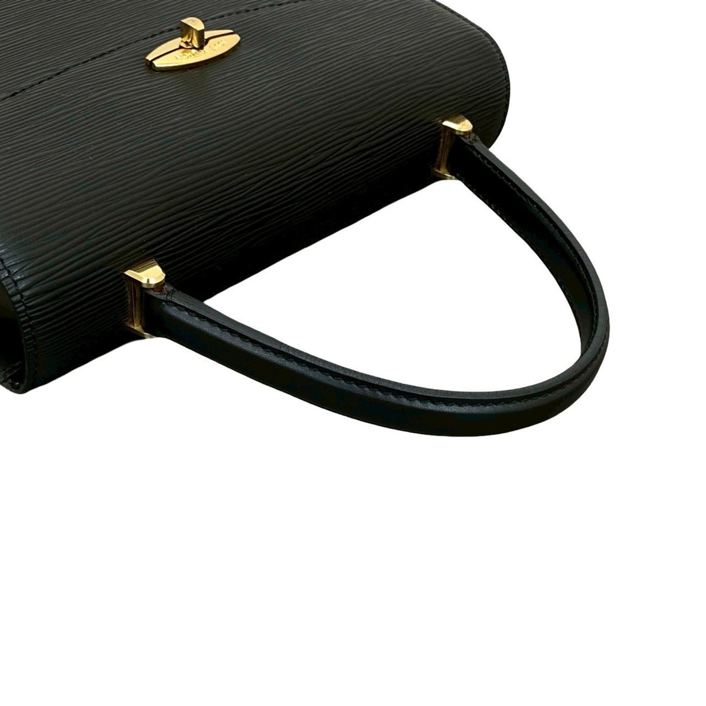 Louis Vuitton Malesherbes Turnlock Epi Leather Handbag Tote Bag In Noir