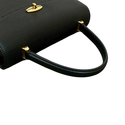 Louis Vuitton Malesherbes Turnlock Epi Leather Handbag Tote Bag In Noir