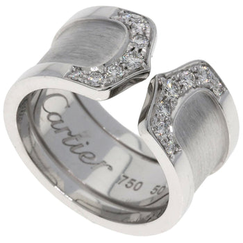 Cartier C2 Diamond #50 Ring In 18K White Gold