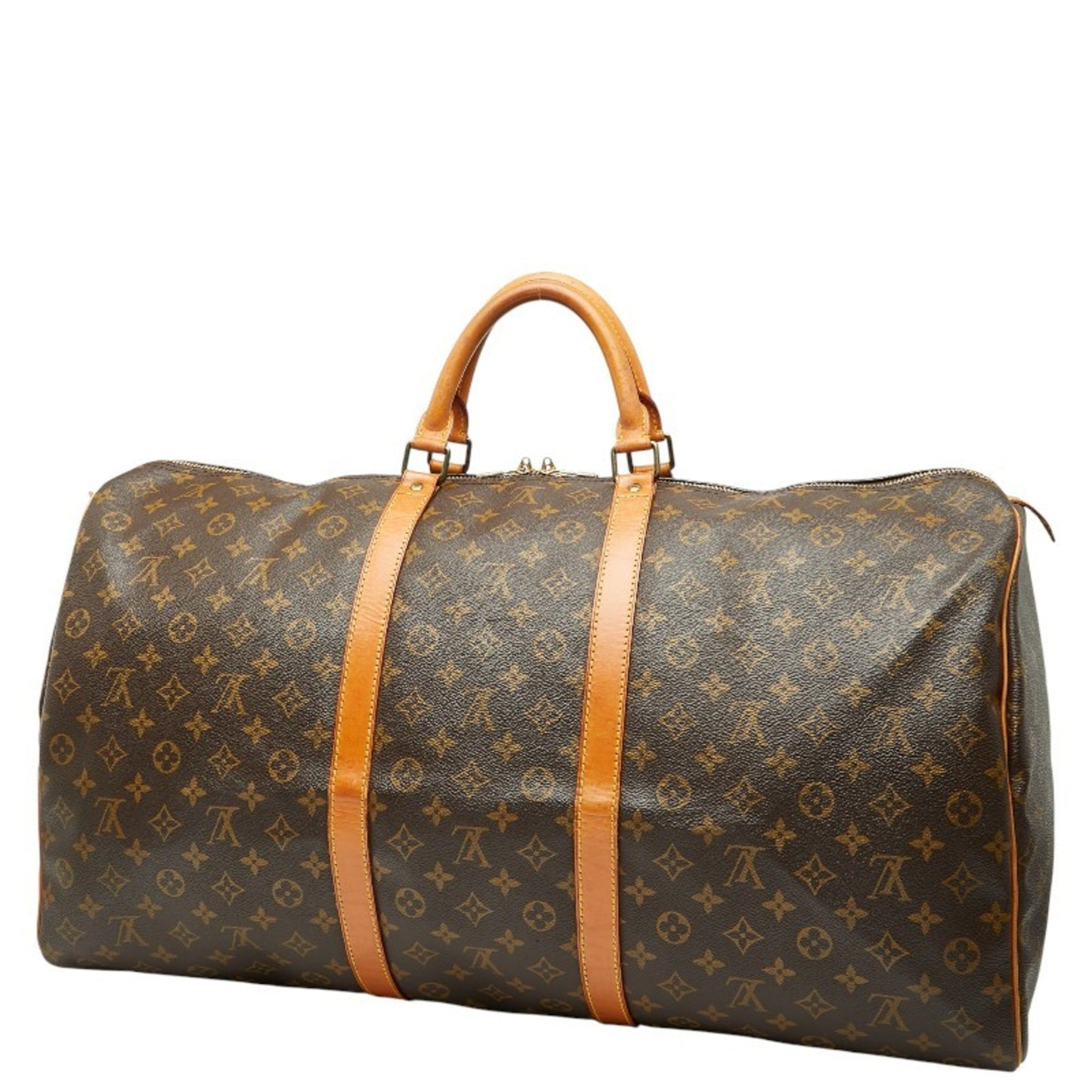 Louis Vuitton Monogram Keepall 60 Boston Bag/Travel Bag M41422 Brown Leather