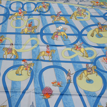 Hermes Carre 90 Scarf/Muffler Double Face Passades Et Serpentines