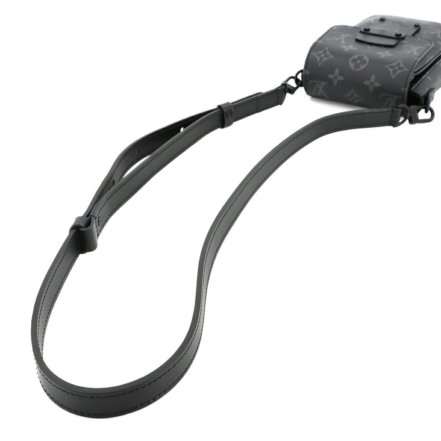 Louis Vuitton Monogram Eclipse S-Lock Vertical Wearable Wallet Shoulder Bag M82252 Rfid