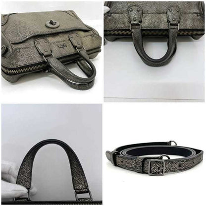 Coach 2-Way Bag Ec-22941 Gold 33684 Handbag Leather Coach Shoulder Mini Boston