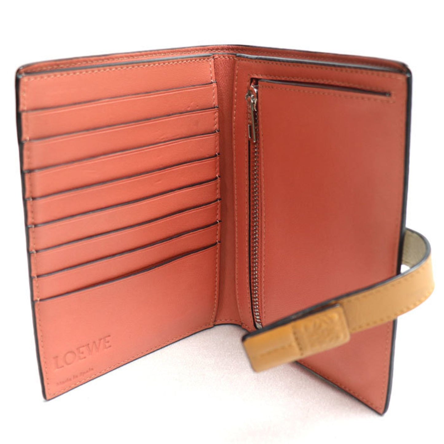 Loewe Vertical Wallet Medium Bi-Fold Beige Light Oat/Honey C660Z41X01