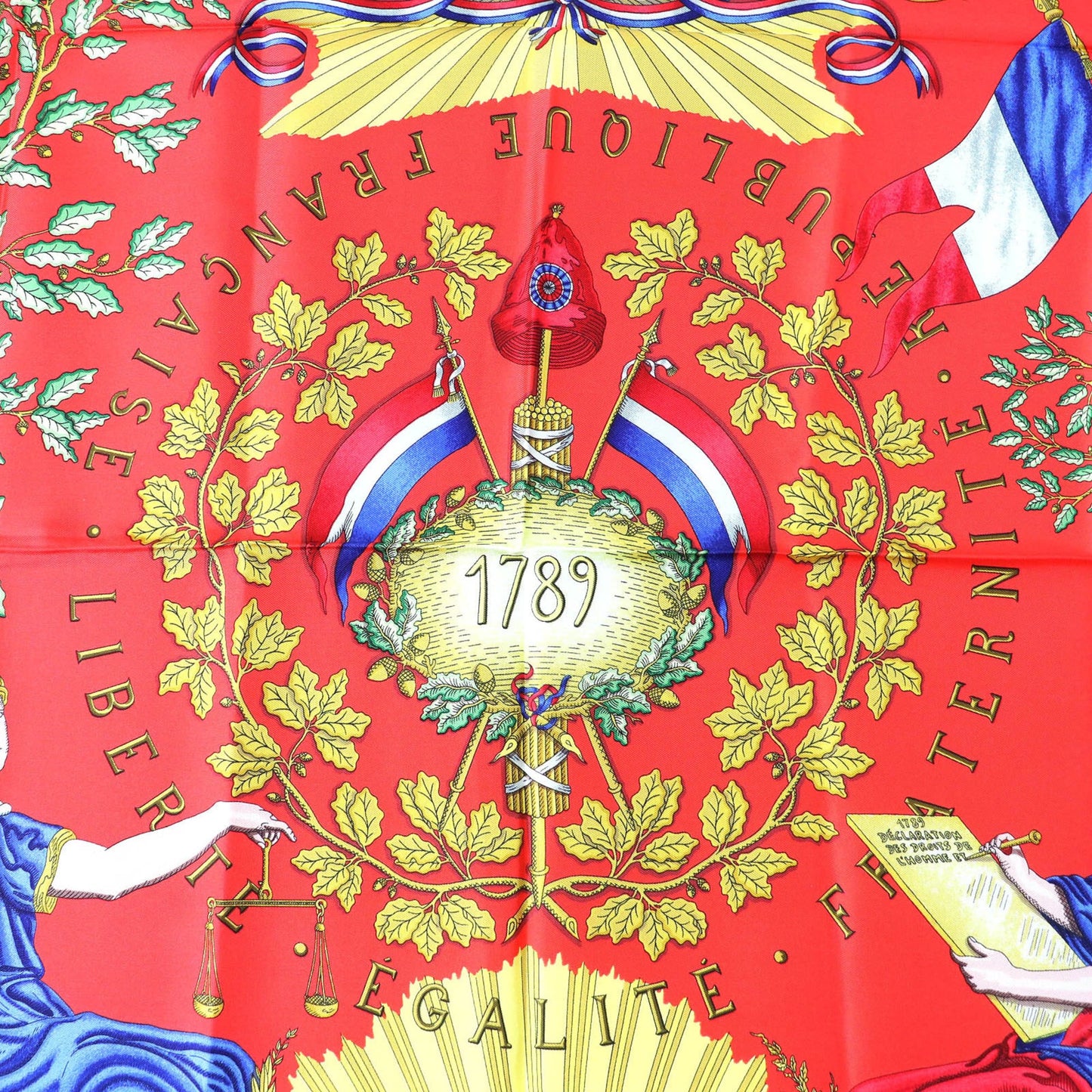 Hermes 1789 Liberte Egalite Fraternite Republique Francaise (1789) 100% Silk Scarf