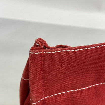 Hermes Herms Deauville Pm Tote Bag In Red Canvas