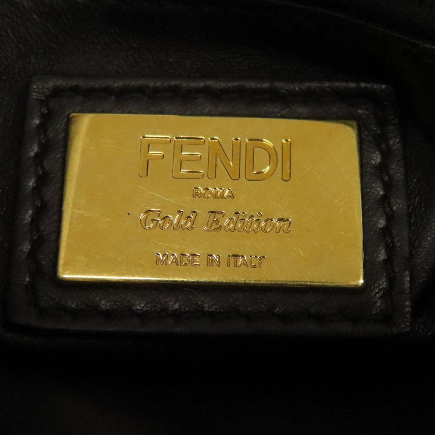 Fendi Peekaboo Mini Gold Edition 2-Way Handbag In Calfskin