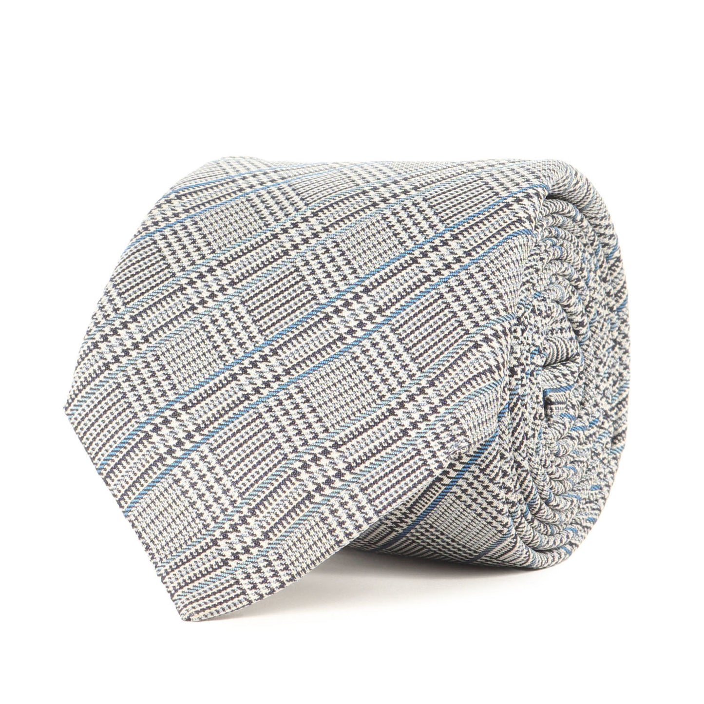 Hermes 2020 Rocket Embroidered Glen Check Silk Tie