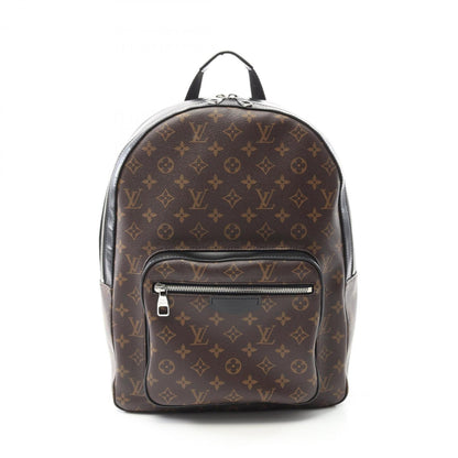 Louis Vuitton Josh Backpack Coated Canvas Leather Monogram Macassar