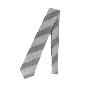 Louis Vuitton Regimental Monogram Silk Cravate Tie M77835 Silver