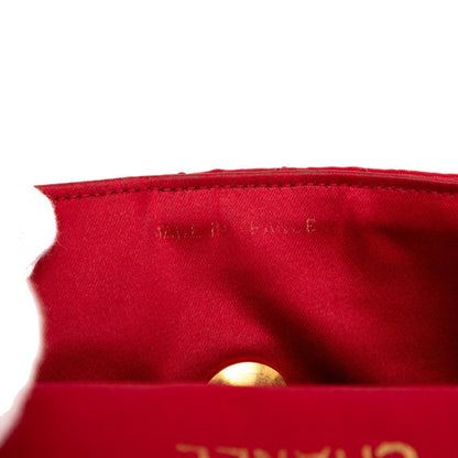 Chanel Matelasse Coco Mark Chain Shoulder Bag In Red