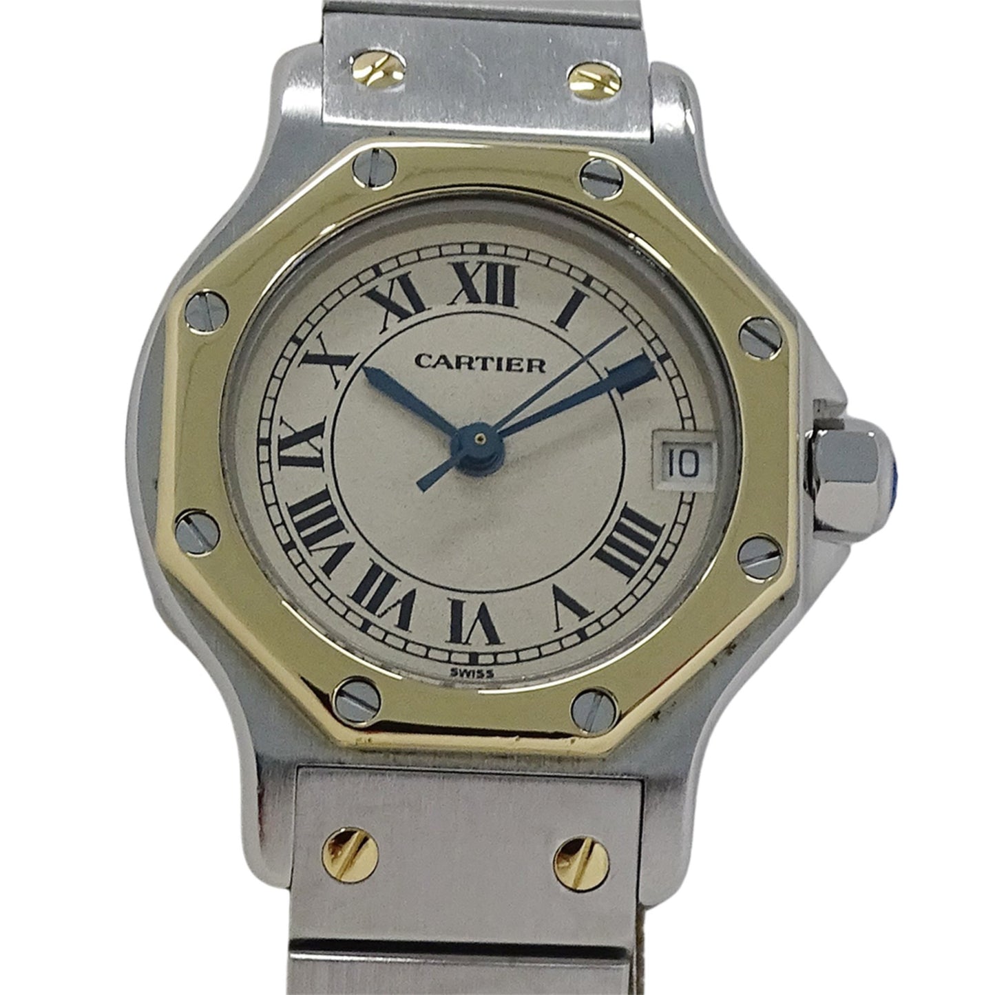 Cartier Santos Octagon Date Quartz Watch For Women