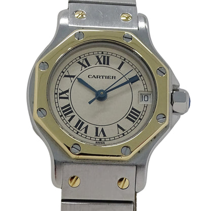Cartier Santos Octagon Date Quartz Watch For Women