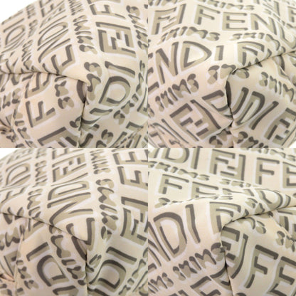 Unused Fendi X Skims Collaboration Logo 8N0171 Nylon Beige Pouch Bag 0920 Fendi Skims