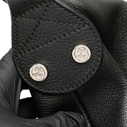 Gucci Interlocking G Handbag 232935 Black Leather