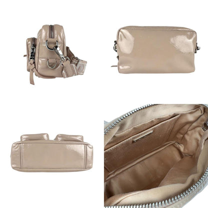 Miu Miu Miu Shoulder Bag In Patent Leather Pink Beige