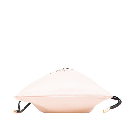 Fendi Logo Shoulder Bag 8Bt337 Pink Leather