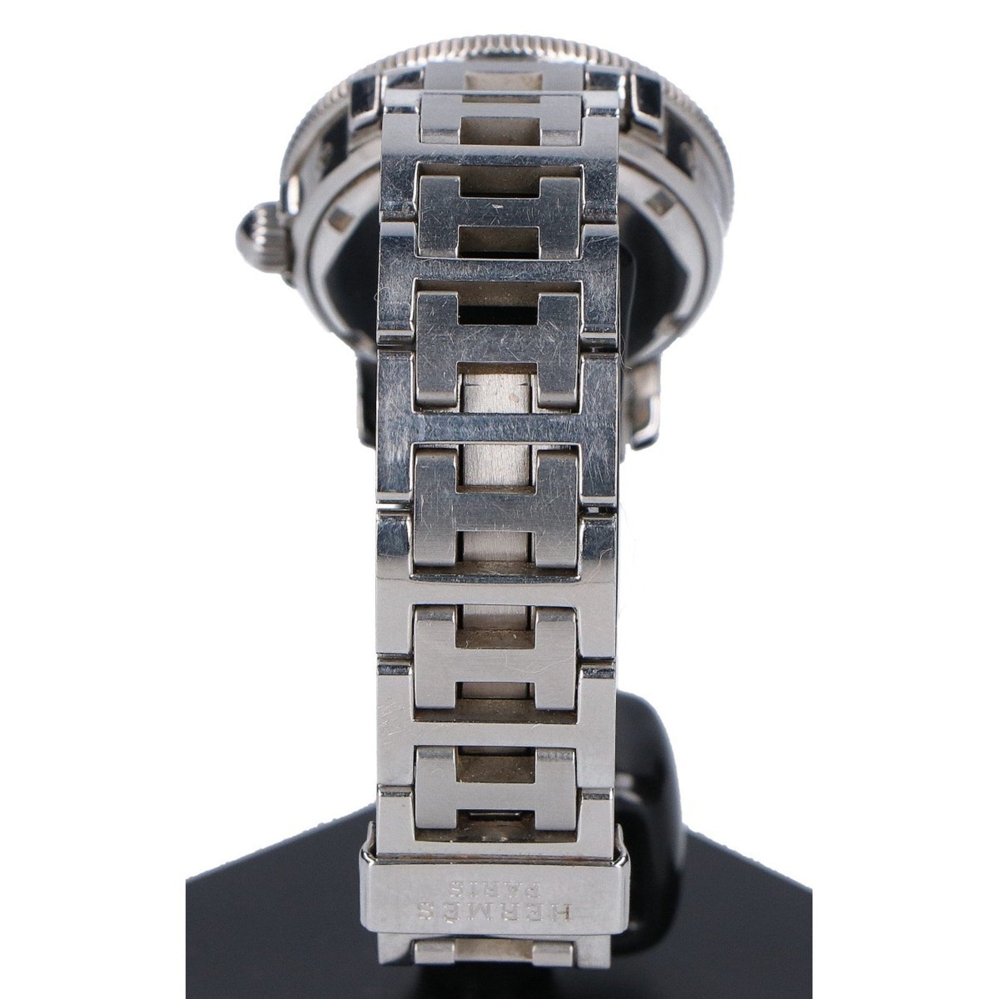 Hermes Cl5 210 Clipper Diver Date Stainless Steel Watch With Navy Dial And Quartz Movement