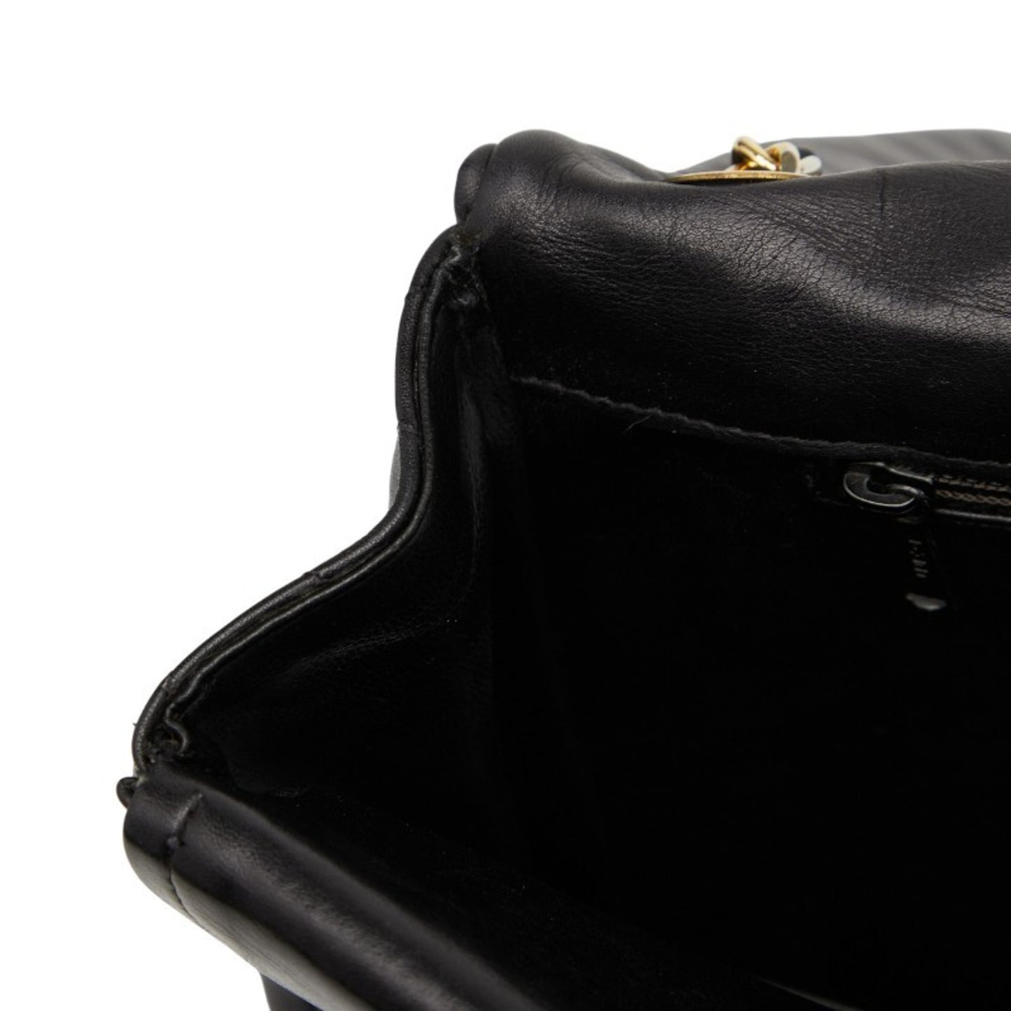 Chanel Matelasse Coco Mark Chain Shoulder Bag Handbag Black Lambskin