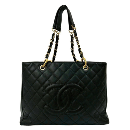 Chanel Matelasse Coco Mark Caviar Leather Chain Tote Bag